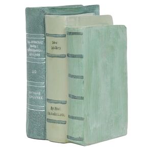 NWT Decorative Faux Books In Sage Green For Bookshelf Coffee Table Resin Decor